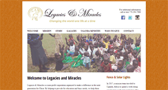 Desktop Screenshot of legaciesandmiracles.org